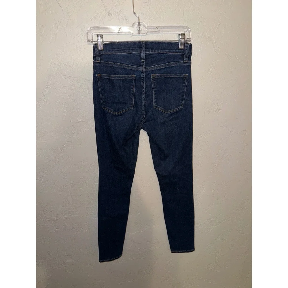 J.Crew 9 High-Rise Toothpick Skinny Jeans Dark Indigo Blue Size 25